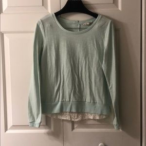 KENAR light teal top with detailing. See back pic